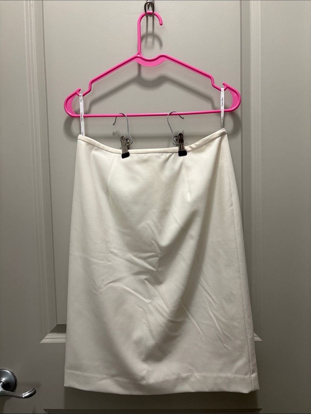 Calvin Klein Cream Pencil Skirt